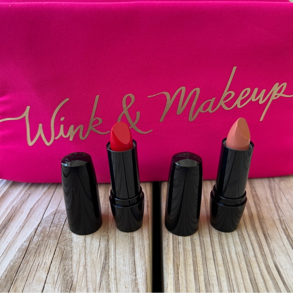 2 Lancôme lipsticks Natural Beauty and Red Stiletto Color Design